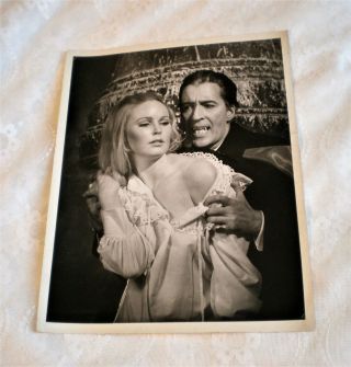 Vintage Black And White Photo Photograph Of Dracula 14 " X 11 "