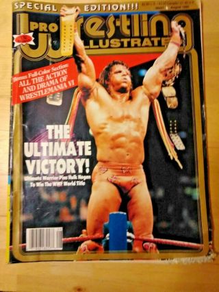 6 Pro Wrestling Illustrated Magazines 90 - 91 - 93 - 94 - 96 - 98