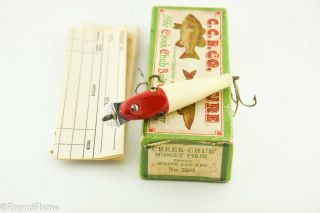 Vintage Creek Chub Midget Pikie Minnow Antique Fishing Lure in Correct Box GH798 3