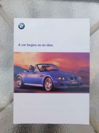Bmw Dealership Car Sales Brochure Flyer Fold Out Poster 1997 Advertising