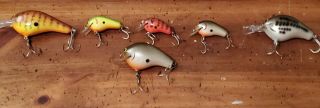 Vintage bagley lures - Honey B,  DB2,  DB3 OLD Brass hardware,  couple tough colors 3