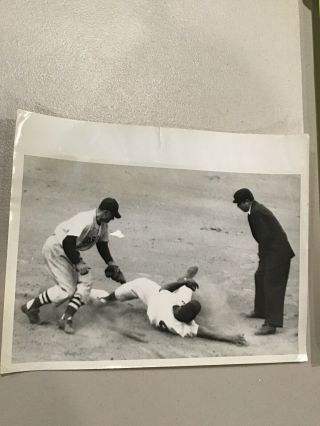 1950 Cleveland Indians Luke Easter Boston Red Sox Bobby Doerr Press Photo