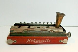 Antique Hohner Hohnerette Blow Accordion Harmonica - Germany Ca.  1910 Parts