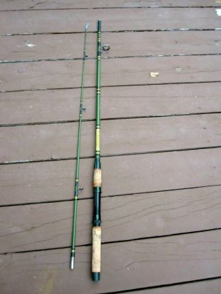Vintage Garcia Conolon 2 - Piece Fishing Spinning Rod No 8213 - A Cork Handle 6 