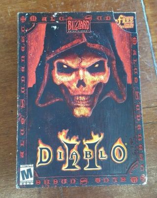 Diablo Ii 2 (blizzard 2000) Big Box Pc Game Complete Vintage V1.  03