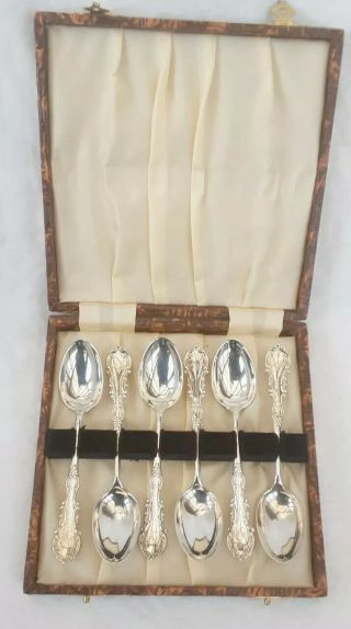 A Cased Set Of Six Victorian Sterling Silver Teaspoons - Henry Mathews,  Birmingh