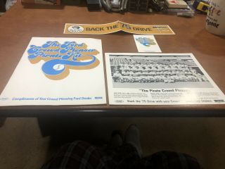 Vintage 1975 Ford Pittsburgh Pirates Kit Schedule,  Sticker & B/w Team Photo