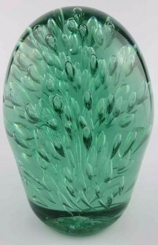 Large Victorian Green Glass Dump Doorstop / Paperweight (6 Inches,  2.  7 Kg)