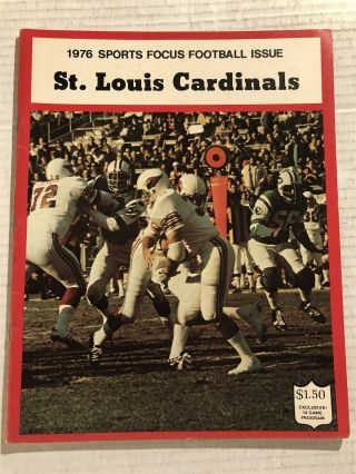 1976 Sports Focus St Louis Cardinals Yearbook Jim Hart Terry Metcalf Don Coryell