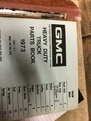 Vintage General Motors Heavy Duty Truck Parts Book 1973