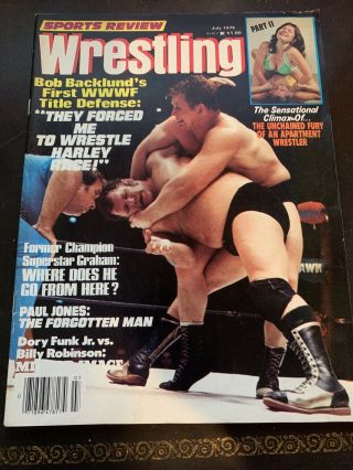 " Sports Review Wrestling " July 1978 Bob Backlund Apartment Wrestler Wwf