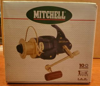 Vintage Mitchell 300x Gold 10 Bearing Drive Front Drag Reel