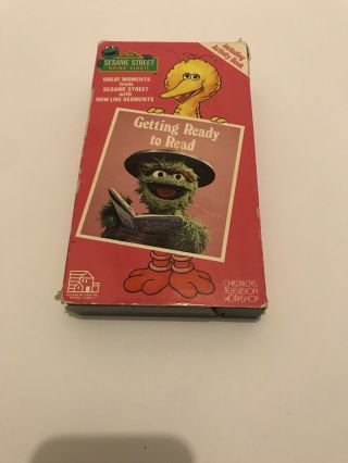 Sesame Street Getting Ready To Read Vhs 1986 Vintage Video Hard To Find