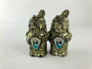 Vintage Shakers Salt And Pepper Native American Plastic Set Mexico