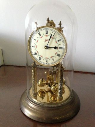 Antique Vintage German Schatz Domed Anniversary Clock - Wind Up