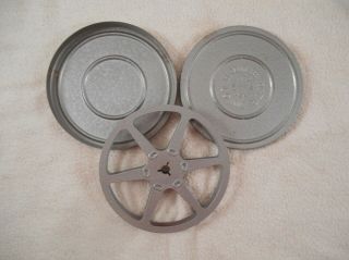 Vintage Brumberger 200 Ft Film Metal Case Canister & Reel