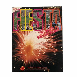 Vintage 1987 Fiesta Bowl Penn State Vs Miami Program