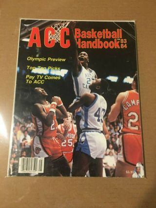 Acc Basketball Handbook 1984 - 85 Michael Jordan North Carolina Tar Heels