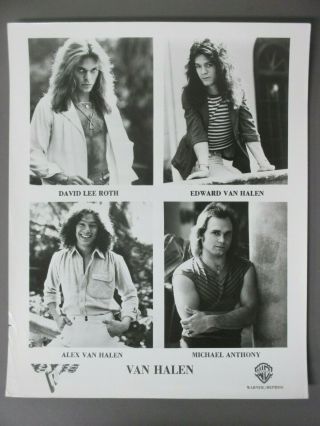 Van Halen Promo Photo 8 X 10 Glossy Black & White Vintage