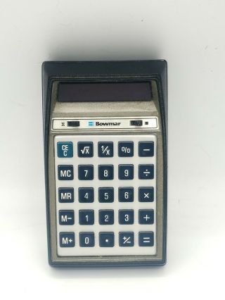 Vintage Bowmar Mx - 90 Electronic Calculator With Case - No Charging Cord
