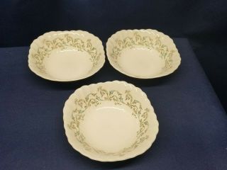 Vintage Johnson Brothers Minuet Square Cereal Bowls Set Of 3 Ironstone England
