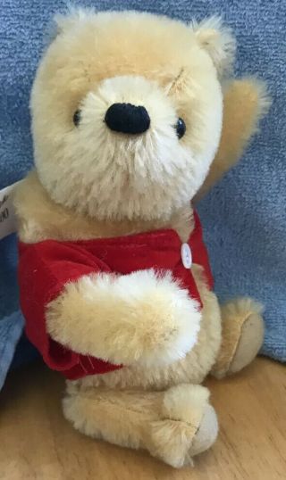 Vintage Hand Made Mohair Bear Musical Winnie The Pooh Bear - Limited Edition