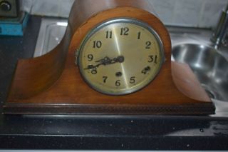 Vintage Art Deco Haller Oak Westminster,  Whittington Chiming Mantle Clock