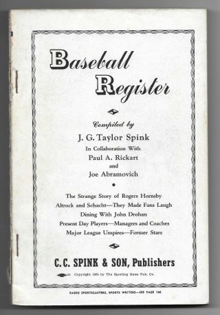 Coverless 1954 Baseball Register Paperback Book Yogi Berra Eddie Mathews Back