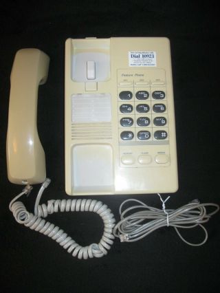VINTAGE SEARS CORDED TELEPHONE MODEL 34505 IVORY COLORED w/TELEPHONE LINE 3