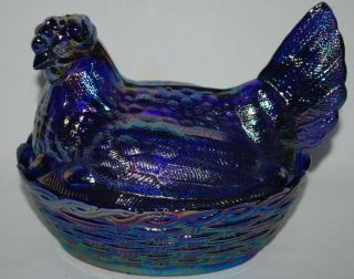 Vintage Small Fenton Blue Amethyst Carnival Glass 5 
