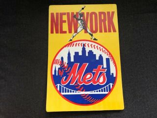 Vintage York Mets Cardboard Sign 1970 
