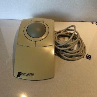Vintage Microspeed Pc - Trac Trackball Serial Version Mouse 9 Pin Model 9108