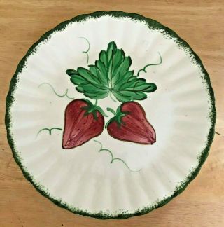 Vintage Southern Pottery Blue Ridge 10 - 1/4 " Plate Colonial Wild Strawberry