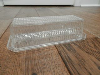 Vintage Clear Plastic Acrylic Lucite Butter Dish With Lid By Arrow