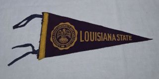 Vintage Lsu Louisiana State University And A&m College Mini Felt Pennant