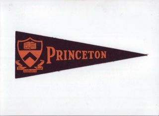 Vintage College Pennant Princeton University Felt Banner Flag Mini 10 Inch
