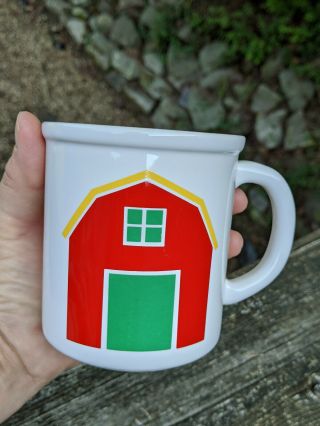 Vintage Marimekko Oy By Pfaltzgraff Usa Mug With Red Barn