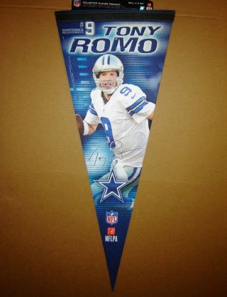 Tony Romo Dallas Cowboys Nfl Football Player Pennant