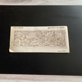 Vintage Leather Carving Billfold Template Craftaid No.  2370 Floral Flowers L@@k