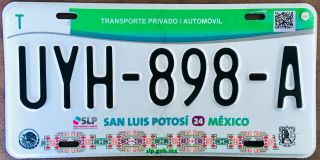 San Luis Potosi Mexico License Plate Expired Graphic Background