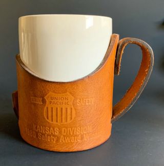 Vintage Union Pacific Railroad Kansas Division - Leather Safety 1980 Coffee Mug