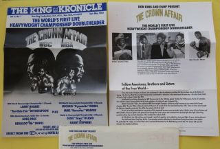Boxing Brochure: Crown Affair King Kronicle,  Holmes,  Dokes,  Weaver,  Witherspoon