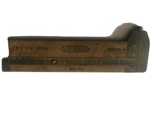 Vintage Stanley No.  136 Boxwood & Brass 3 " Extendable Ruler Caliper (mail)