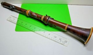 Antique 1800s Goulding & Co Old Woodwind Clarinet Early Musical Instrument A/f