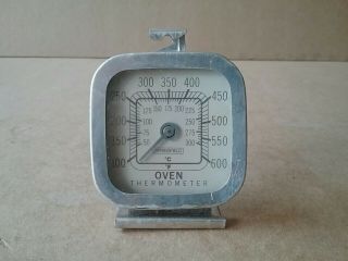 Vintage Springfield Aluminum Oven Thermometer,  300 C Or 600 F