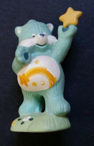 Vintage Care Bears 3 " Wish Bear American Greetings Collectible Ceramic Figurine