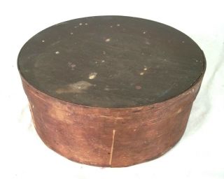 ANTIQUE 19th CENTURY EARLY AMERICAN ROUND PANTRY BOX IN FINISH 2