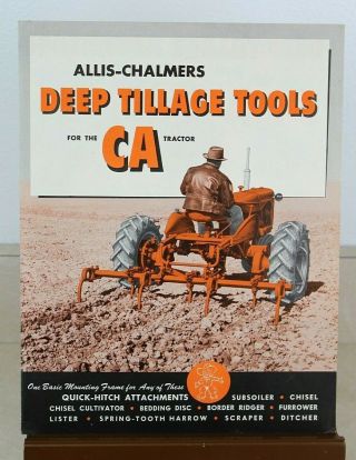 Allis Chalmers Deep Tillage Tools For The Ca Tractor Dealer Sales Vtg Brochure