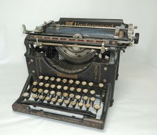 1908 Antique Underwood Standard No.  4 Typewriter 187159 - 4