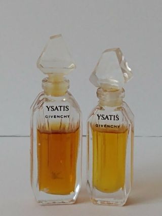 2 Vintage Givenchy Ysatis Mini Perfume Parfum Miniature 80 Full